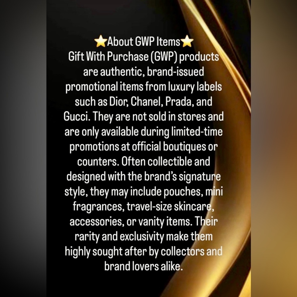 Dior Gold Star Holiday Glam Travel Cosmetic Makeup Pouch NWB GWP - Picture 8 of 8